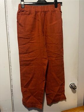 Lou & Grey Men's Linen-Blend Pants in Rust